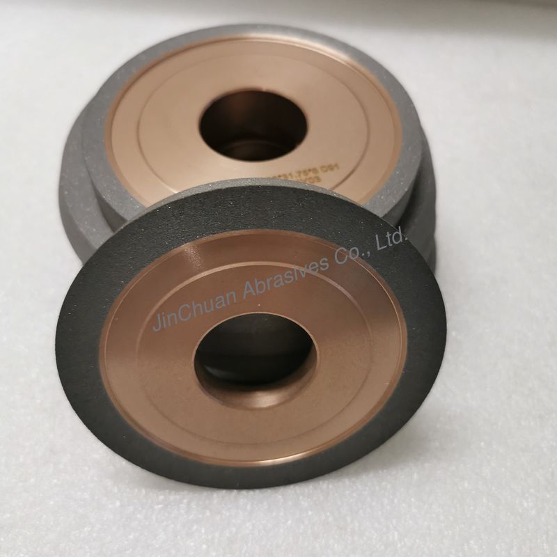 Resin And Metal Hybrid Bond Hybrid 1V1/15° 100*10*31.75*6mm D91 Diamond Grinding Wheel For Machining Carbide Tools And High-Speed Steel Tools