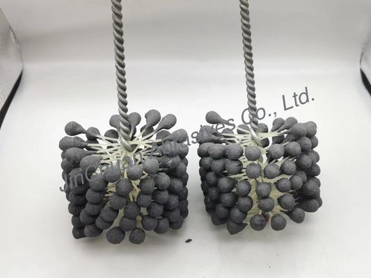 brosse aiguisante flexible de boule de cylindre de 100*80*200mm pour des trous nettoyant et finissant