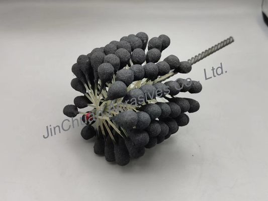 brosse aiguisante flexible de boule de cylindre de 100*80*200mm pour des trous nettoyant et finissant