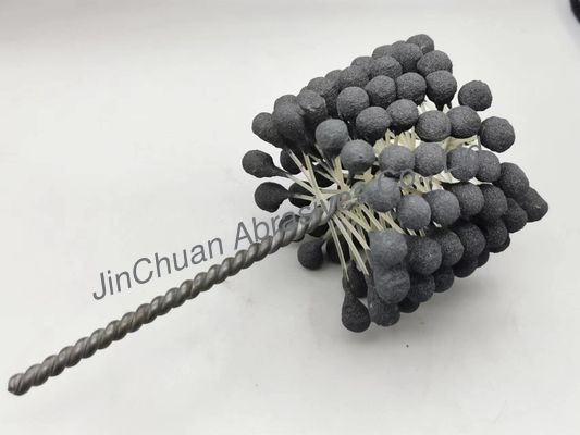 brosse aiguisante flexible de boule de cylindre de 100*80*200mm pour des trous nettoyant et finissant