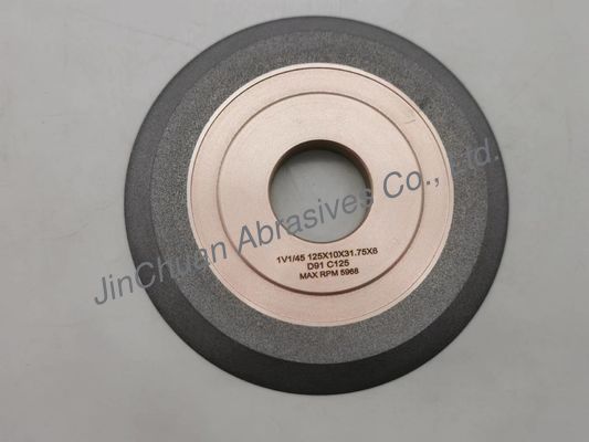Résine hybride de Diamond Grinding Wheels 1v1 de lien pour la commande numérique par ordinateur fraisant 125*10*31.75*6 millimètre