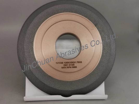 Résine hybride de Diamond Grinding Wheels 1v1 de lien pour la commande numérique par ordinateur fraisant 125*10*31.75*6 millimètre