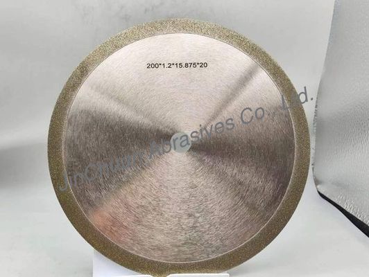 1A1 Roues de meulage de diamants électroplatées de diamètre 200 mm d'épaisseur 1,8 mm D80/100