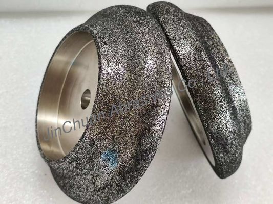 Roue de meulage CBN électroplatée pour lame de scie à bande avec corps en acier de diamètre 127 mm