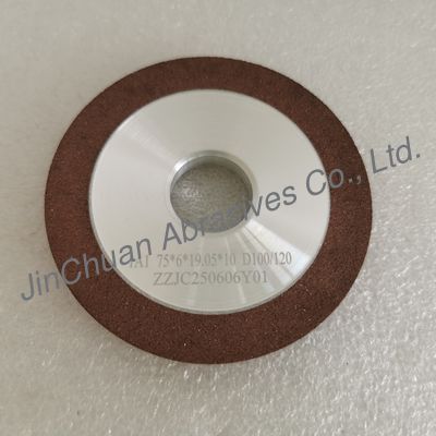 1A1 75*6*32*19.05*10mm D100/120 Roue de meulage de diamants à liaison de résine