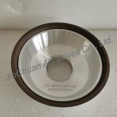 Meule diamantée agglomérée 11V9 100*35*31.75*3*10mm D91 à liant résine