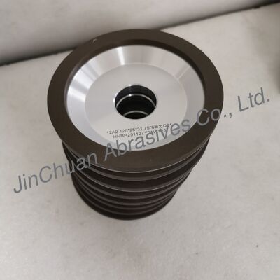 Meule diamantée agglomérée en résine 12A2  125*25T*31.75*6*12mm D91 Rectification à l'eau