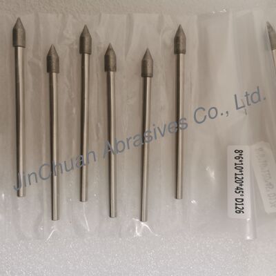 Meules électroplaquées D126 sur mesure 8*6*10*120mm 30°-120° pour carbure cémenté