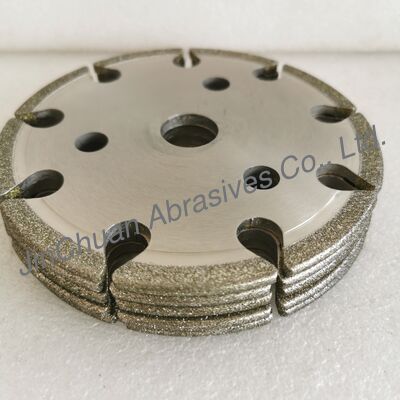 Roue de meulage de diamants électroplaquée 105/125/145 mm pour affûter des chaînes de tronçonneuses en acier