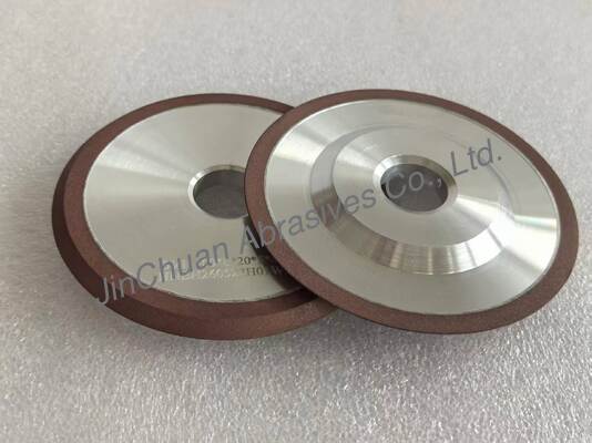 3V1 45 degrés roue de meulage de diamants à liaison de résine pour le meulage de surface de carbure auto-affûté de précision