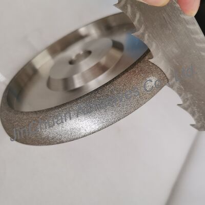 Meule de rectification électrodéposée au CBN avec pas de dent de 22 mm et alésage intérieur de 25,4 mm pour lame de scie à ruban
