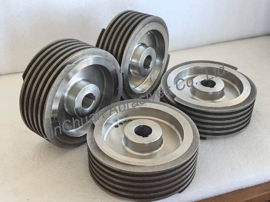 Roue de meulage CBN électroplatée hélicoïdale B126 avec corps de base en acier pour affûter des couteaux