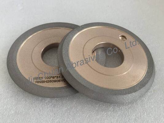 Meule hybride droite 1EE1 avec angles latéraux pour machines d'affûtage d'outils CNC